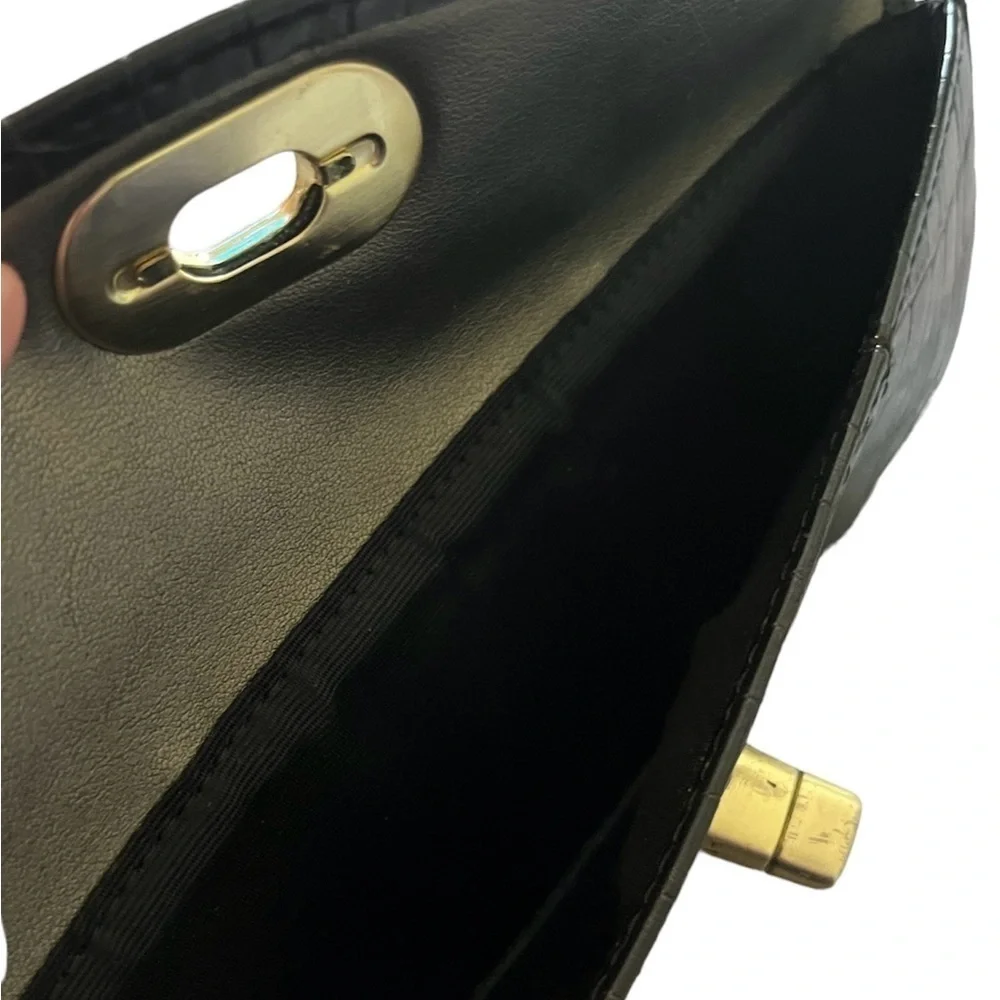 Black Leather Wristlet